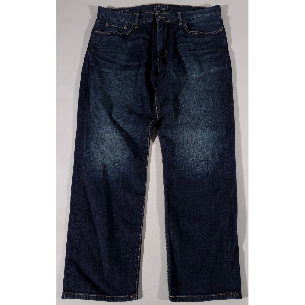 Lucky Brand 221 Original Straight Jeans Mens 36x30 Dark Wash Stretch Denim